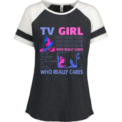 Tv Girl Who Really Care Enza Ladies Jersey Colorblock Tee