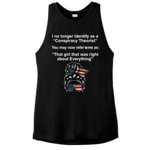 The Girl Who Was Right About Everything Conspiracy Theorist USA Ladies PosiCharge Tri-Blend Wicking Tank