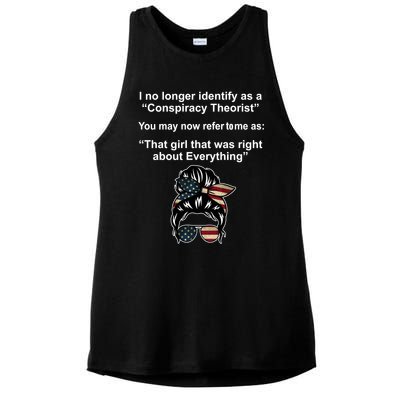 The Girl Who Was Right About Everything Conspiracy Theorist USA Ladies PosiCharge Tri-Blend Wicking Tank