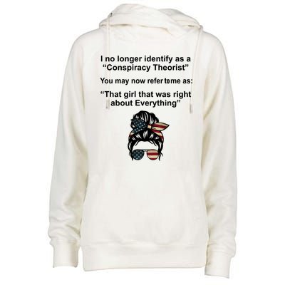 The Girl Who Was Right About Everything Conspiracy Theorist USA Womens Funnel Neck Pullover Hood