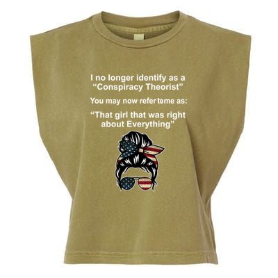 The Girl Who Was Right About Everything Conspiracy Theorist USA Garment-Dyed Women's Muscle Tee