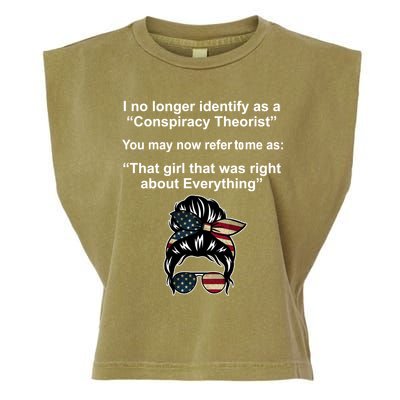 The Girl Who Was Right About Everything Conspiracy Theorist USA Garment-Dyed Women's Muscle Tee