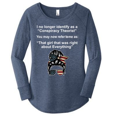 The Girl Who Was Right About Everything Conspiracy Theorist USA Women's Perfect Tri Tunic Long Sleeve Shirt