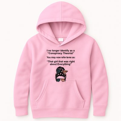 The Girl Who Was Right About Everything Conspiracy Theorist USA Kids Hoodie
