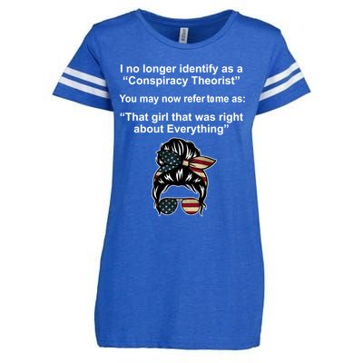 The Girl Who Was Right About Everything Conspiracy Theorist USA Enza Ladies Jersey Football T-Shirt