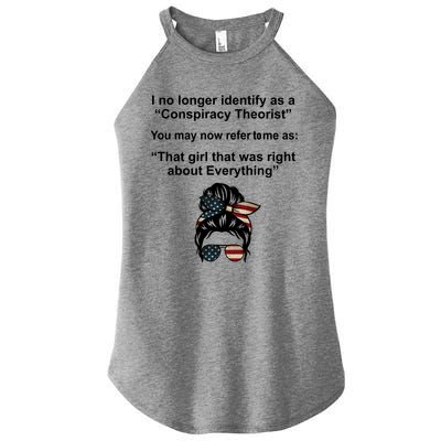 The Girl Who Was Right About Everything Conspiracy Theorist USA Women’s Perfect Tri Rocker Tank