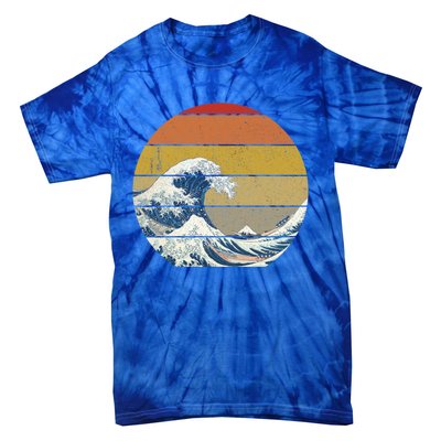 The Great Wave Off Kanagawa Vintage Sunset Meaningful Gift Tie-Dye T-Shirt