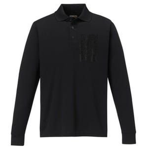 Tough Guys Wear Pink Breast Cancer Awareness Gifts Performance Long Sleeve Polo