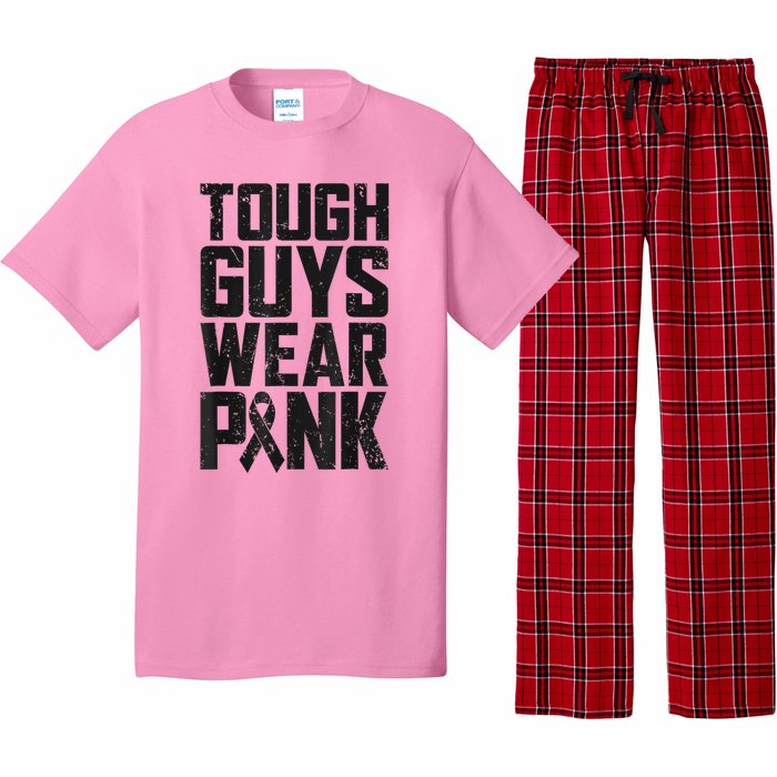 Tough Guys Wear Pink Breast Cancer Awareness Gifts Pajama Set