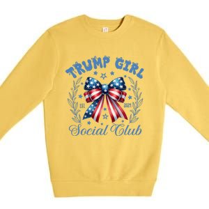 Trumo Girl We Won Trump Win Election President Premium Crewneck Sweatshirt