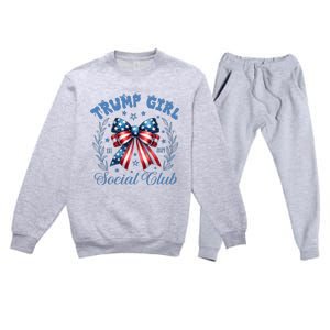 Trumo Girl We Won Trump Win Election President Premium Crewneck Sweatsuit Set