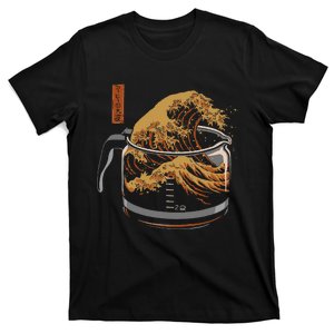 The Great Wave Of Coffee Funny Coffee T-Shirt