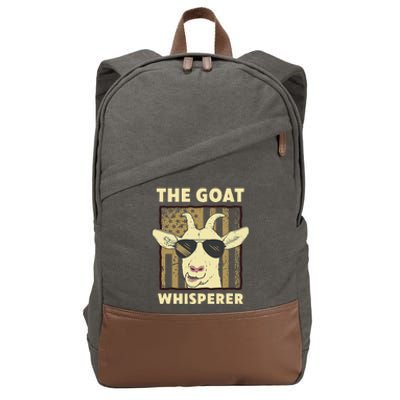 The Goat Whisperer Design For  Farmer Goat Lover Cotton Canvas Backpack