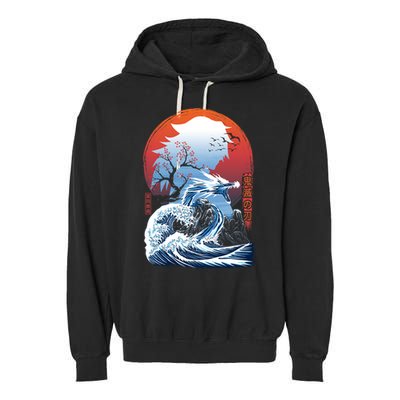 The Great Water Dragon Garment-Dyed Fleece Hoodie