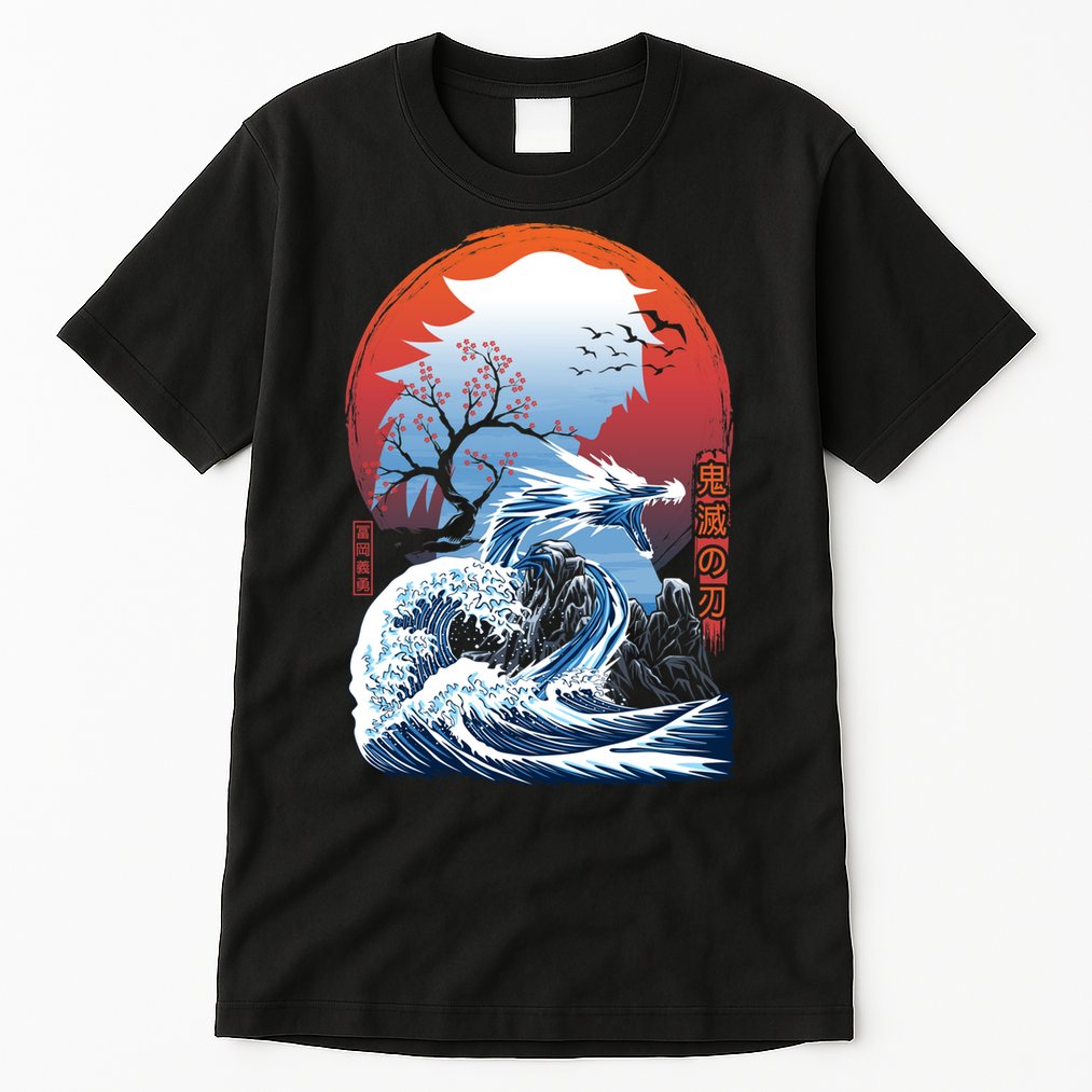 The Great Water Dragon Tall T-Shirt