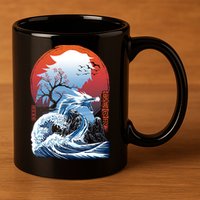 The Great Water Dragon 11oz C Handle Ceramic Mug