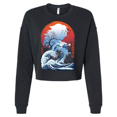 The Great Water Dragon Cropped Pullover Crew