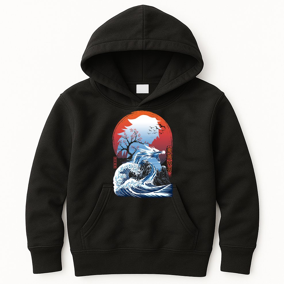 The Great Water Dragon Kids Hoodie