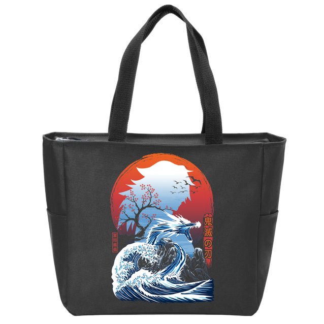 The Great Water Dragon Zip Tote Bag