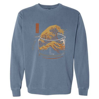 The Great Wave Of Coffee Garment-Dyed Sweatshirt