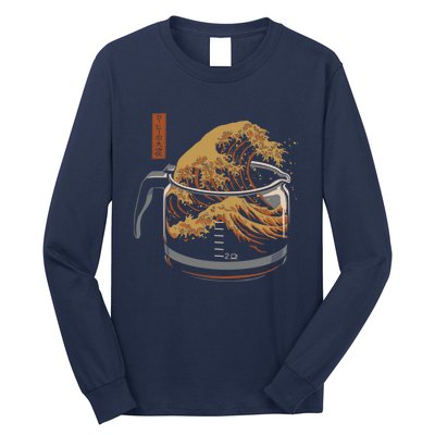 The Great Wave Of Coffee Long Sleeve Shirt