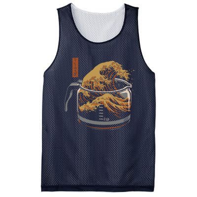 The Great Wave Of Coffee Mesh Reversible Basketball Jersey Tank