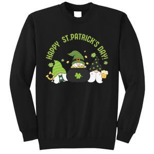 Three Gnomes With Shamrock Happy St Patrick's Day Sweatshirt