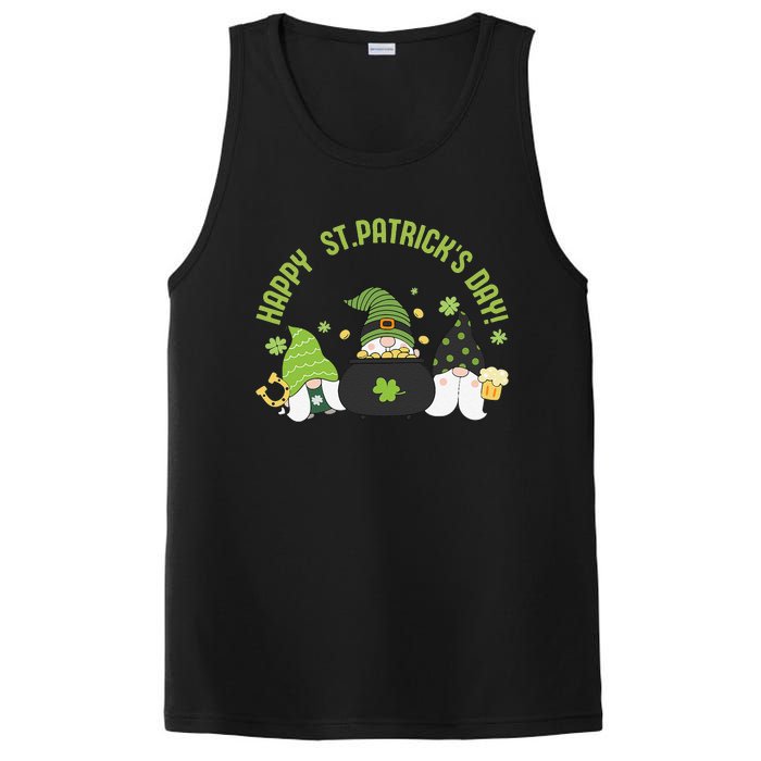 Three Gnomes With Shamrock Happy St Patrick's Day PosiCharge Competitor Tank