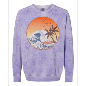 The Great Wave Off Kanagawa Colorblast Crewneck Sweatshirt