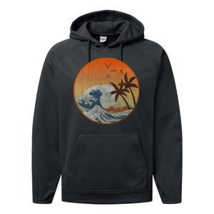 The Great Wave Off Kanagawa Performance Fleece Hoodie