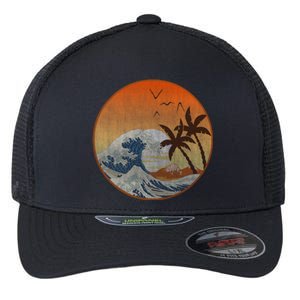 The Great Wave Off Kanagawa Flexfit Unipanel Trucker Cap