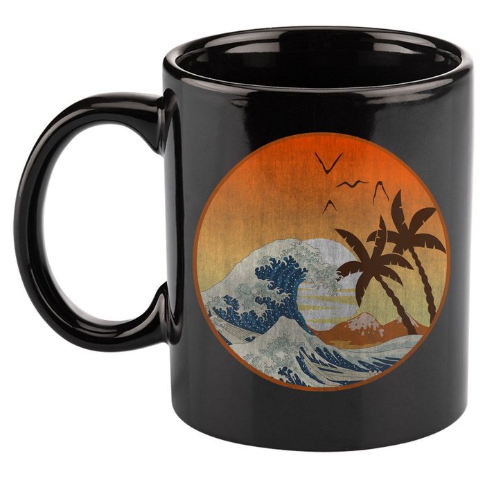 The Great Wave Off Kanagawa 11oz C Handle Ceramic Mug