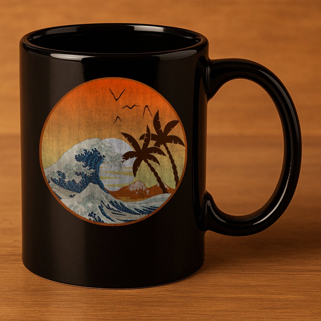 The Great Wave Off Kanagawa 11oz C Handle Ceramic Mug