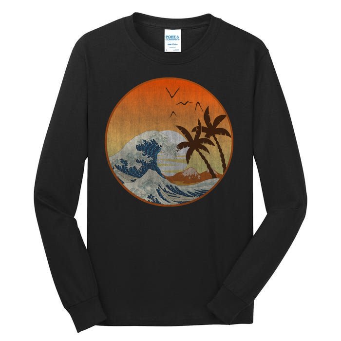 The Great Wave Off Kanagawa Tall Long Sleeve T-Shirt