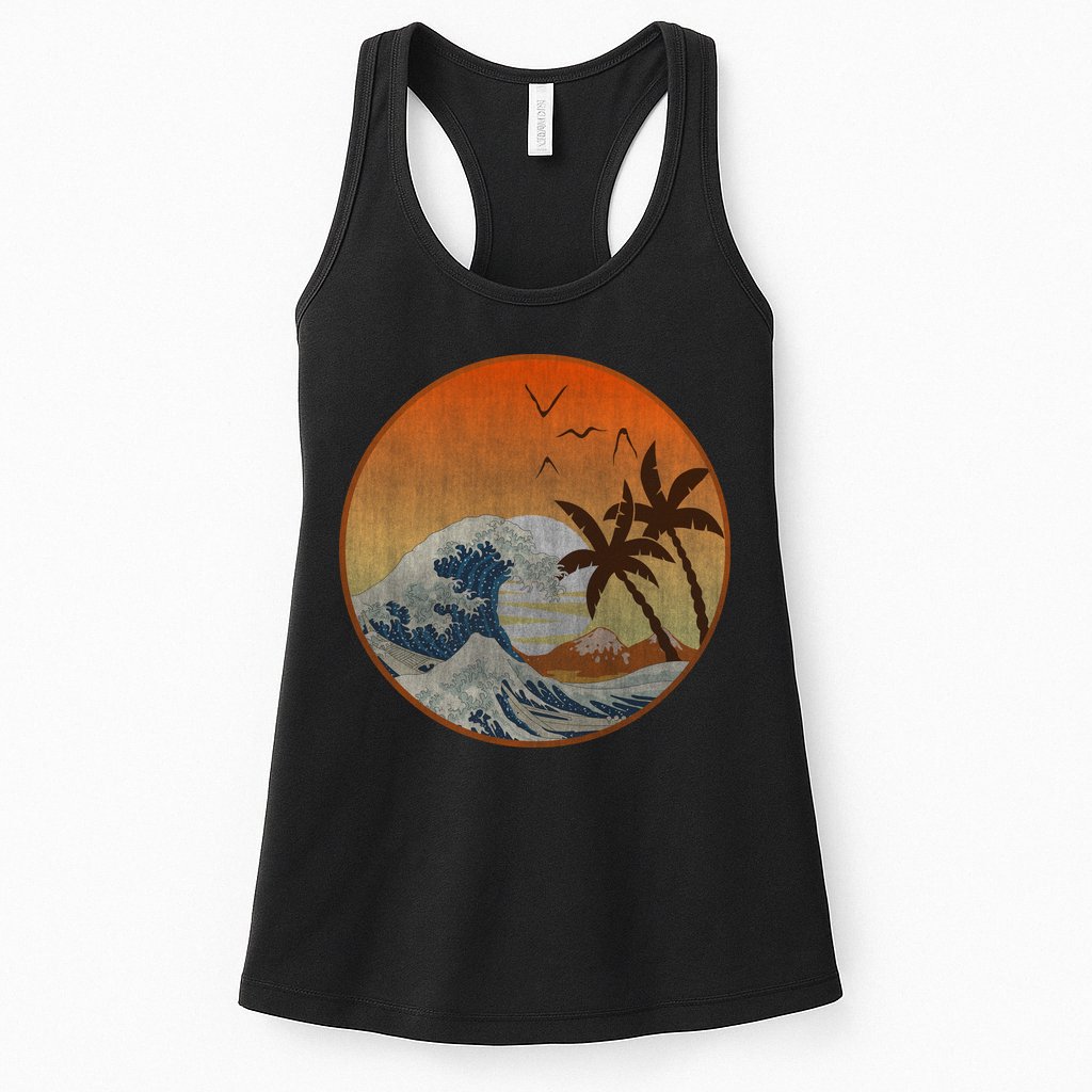The Great Wave Off Kanagawa Womens Tank Top