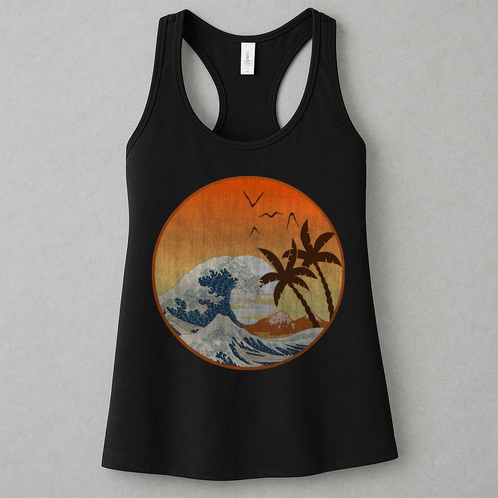 The Great Wave Off Kanagawa Womens Tank Top