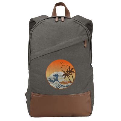 The Great Wave Off Kanagawa Cotton Canvas Backpack