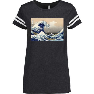 The Great Wave Off Kanagawa Copy Enza Ladies Jersey Football T-Shirt