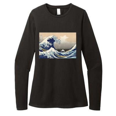 The Great Wave Off Kanagawa Copy Womens CVC Long Sleeve Shirt