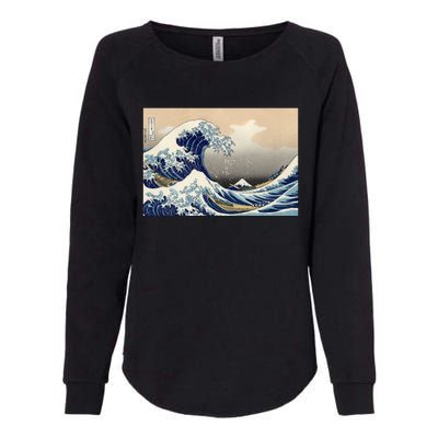 The Great Wave Off Kanagawa Copy Womens California Wash Sweatshirt