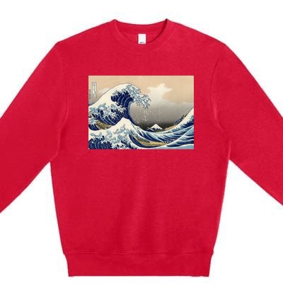 The Great Wave Off Kanagawa Copy Premium Crewneck Sweatshirt