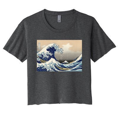 The Great Wave Off Kanagawa Copy Women's Crop Top Tee