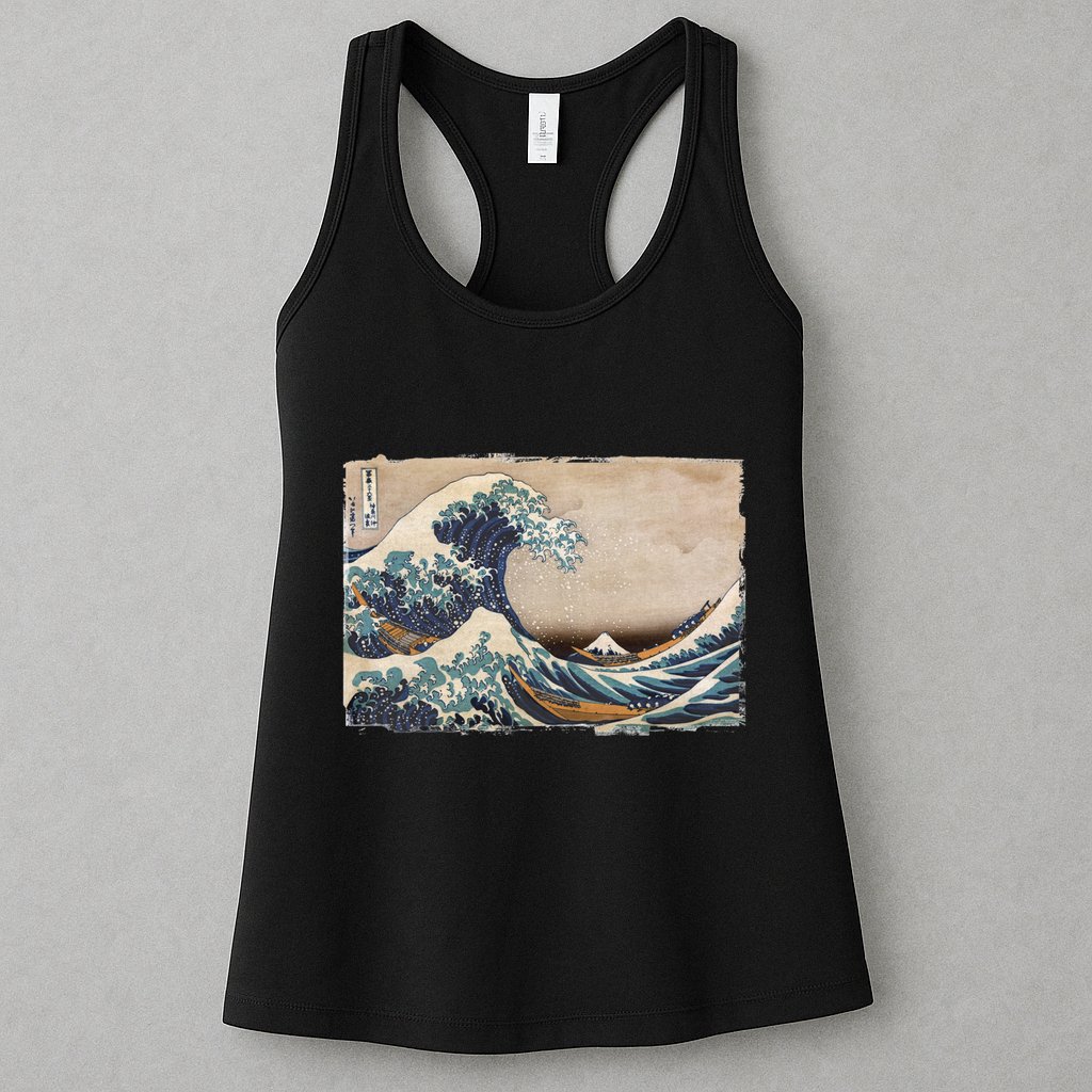 The Great Wave Off Kanagawa Womens Tank Top