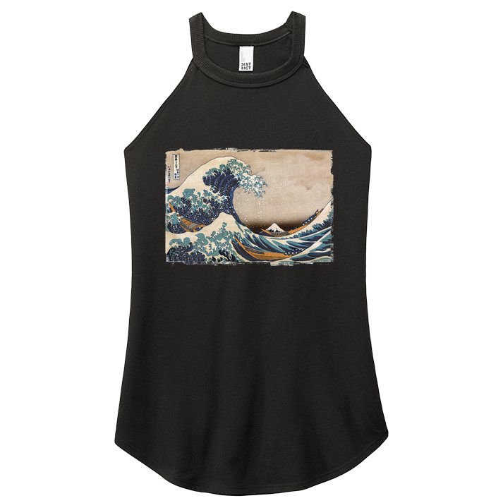 The Great Wave Off Kanagawa Women's Perfect Tri Rocker Tank