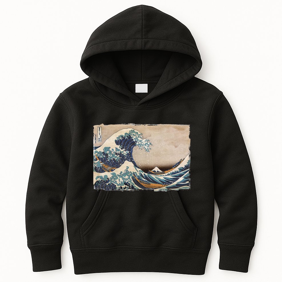 The Great Wave Off Kanagawa Kids Hoodie