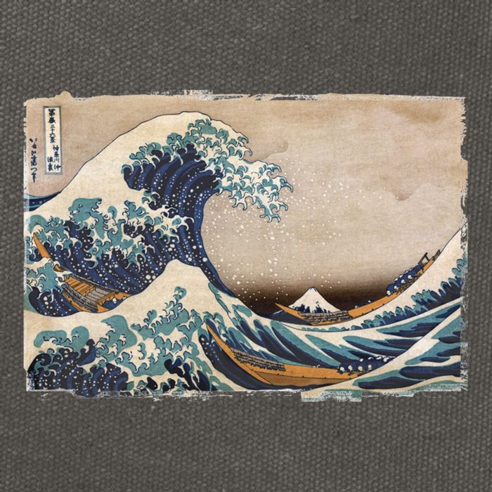 The Great Wave Off Kanagawa Cotton Canvas Backpack