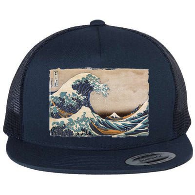 The Great Wave Off Kanagawa Flat Bill Trucker Hat