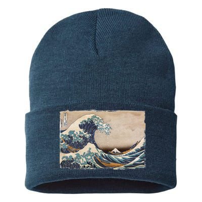 The Great Wave Off Kanagawa Sustainable Knit Beanie