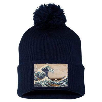 The Great Wave Off Kanagawa Pom Pom 12in Knit Beanie