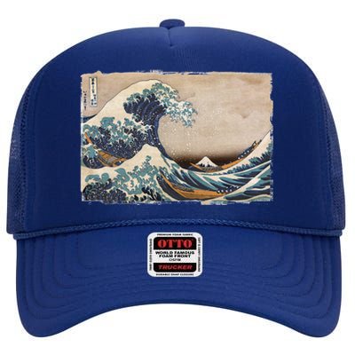 The Great Wave Off Kanagawa High Crown Mesh Back Trucker Hat